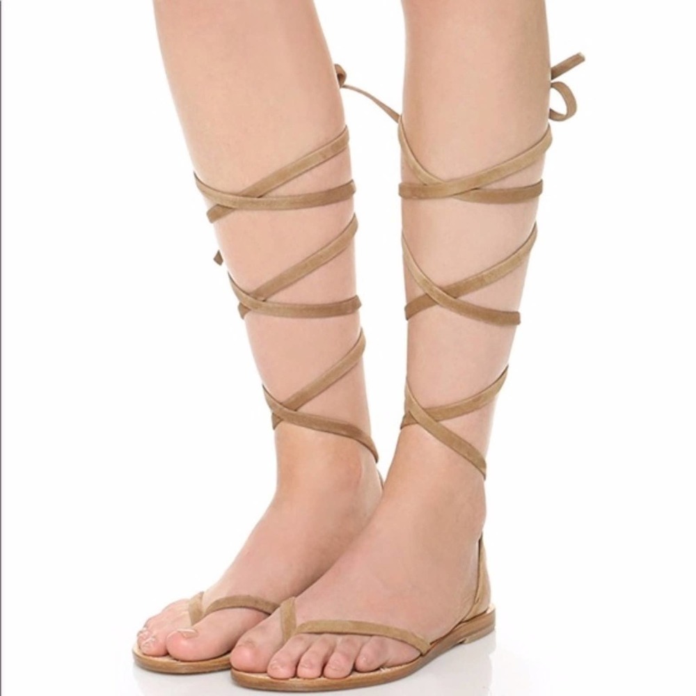 Cornetti Elia Gladiator Wrap Lace Up Sandals Leather Size 6.5